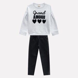 Kids Gray and Black Matching Set